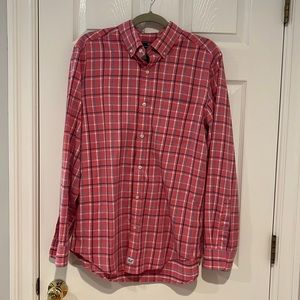 Vineyard vines Murray Shirt size medium - pink with blue and white stripes